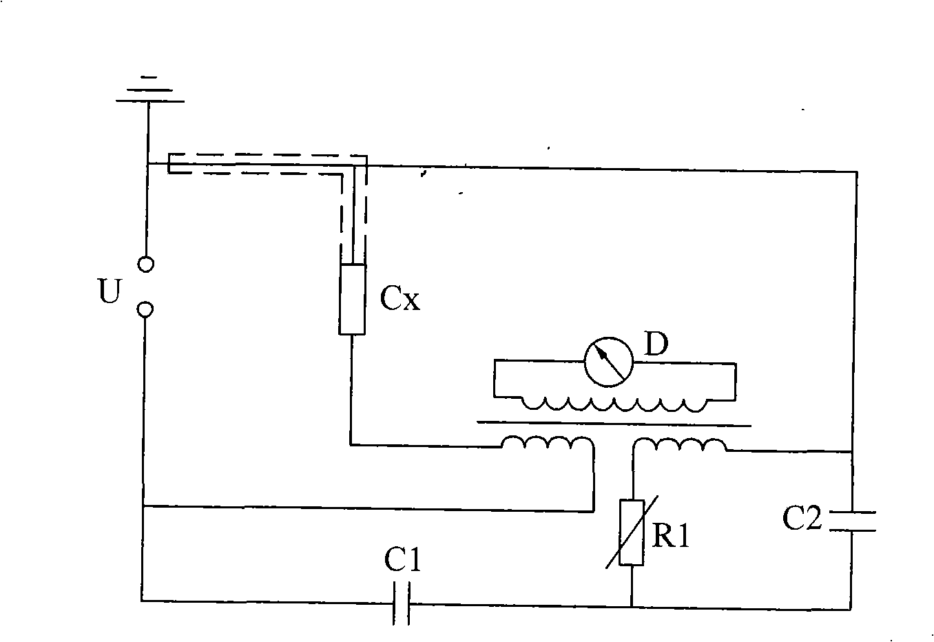 Grounding test apparatus of reversely connected flow ratio device high voltage bridge based on cable insulation technique