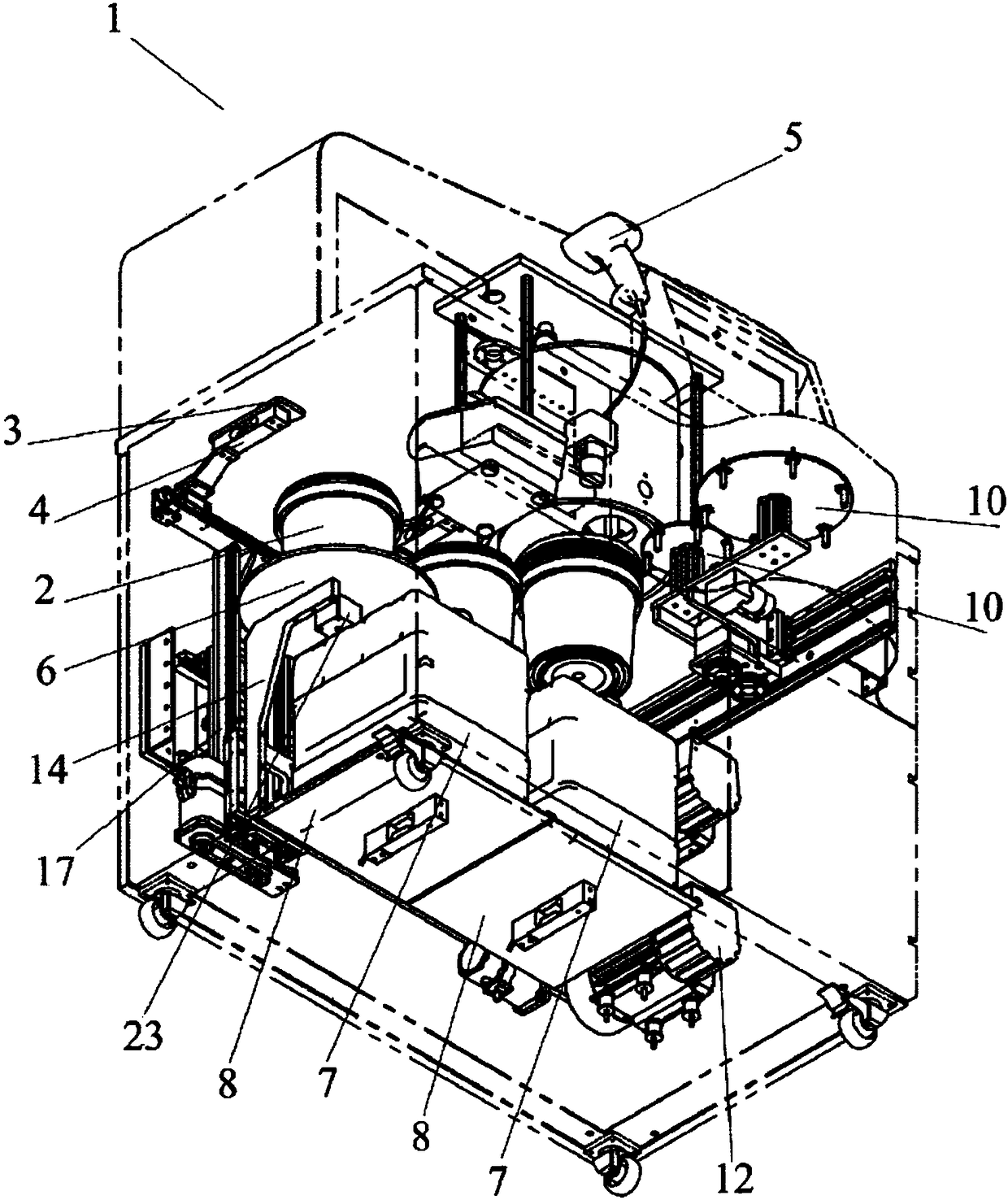 Automatic machine for the packaging, preservation and transport of surgical, histological, autopsy and cytological specimens by healthcare workers in safety