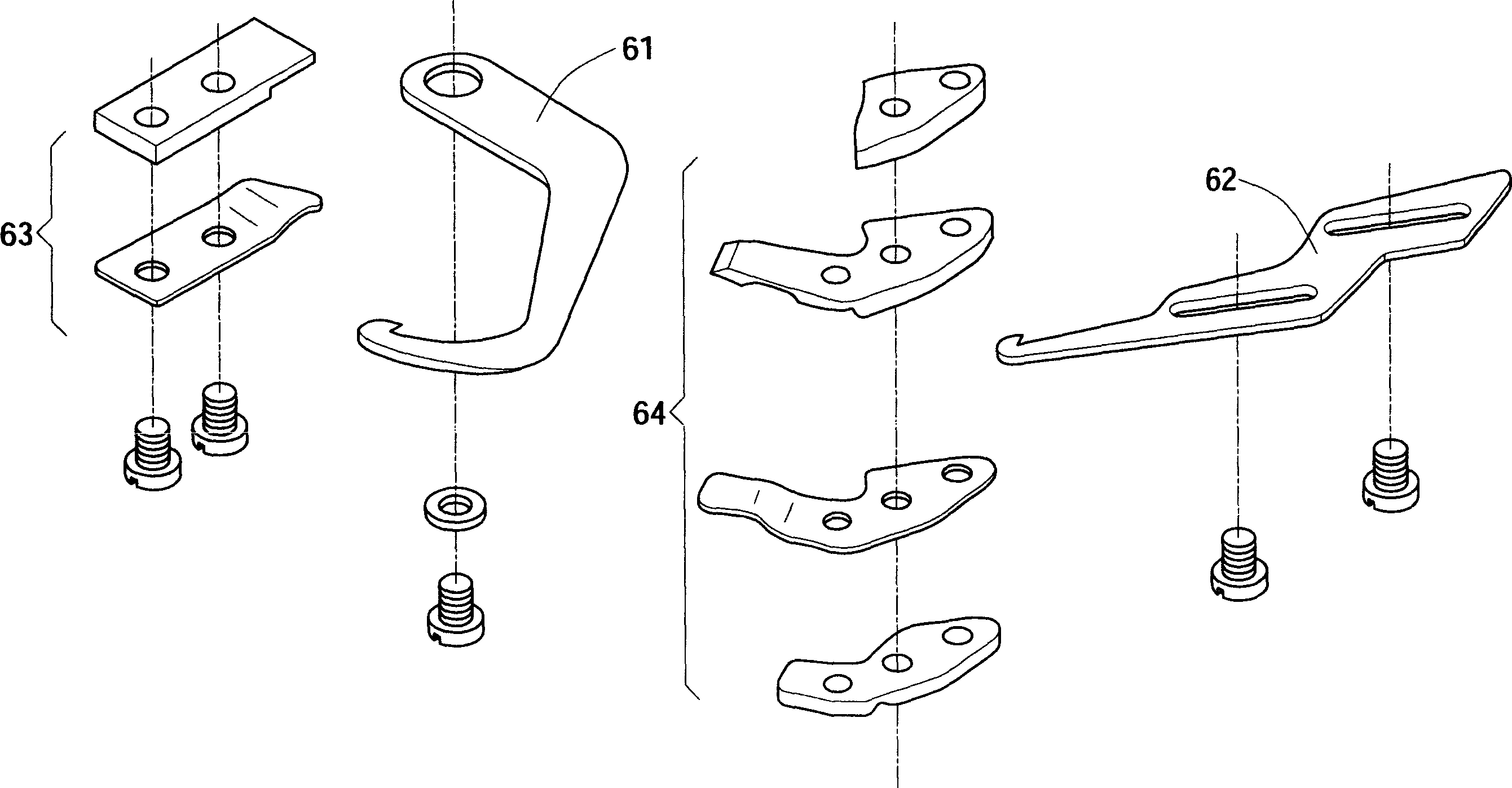 Automatic thread-cutting device for cylindrical sewing machine