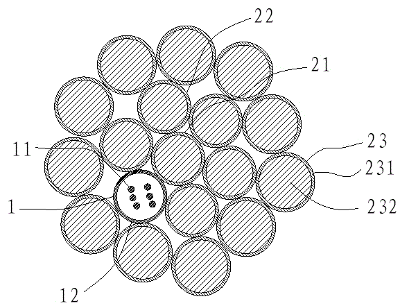 Lightning stroke-resistant optical fibre composite overhead ground wire