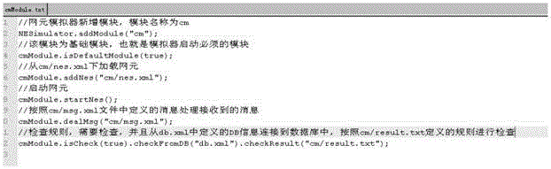 Test method and device based on DSL network element simulator