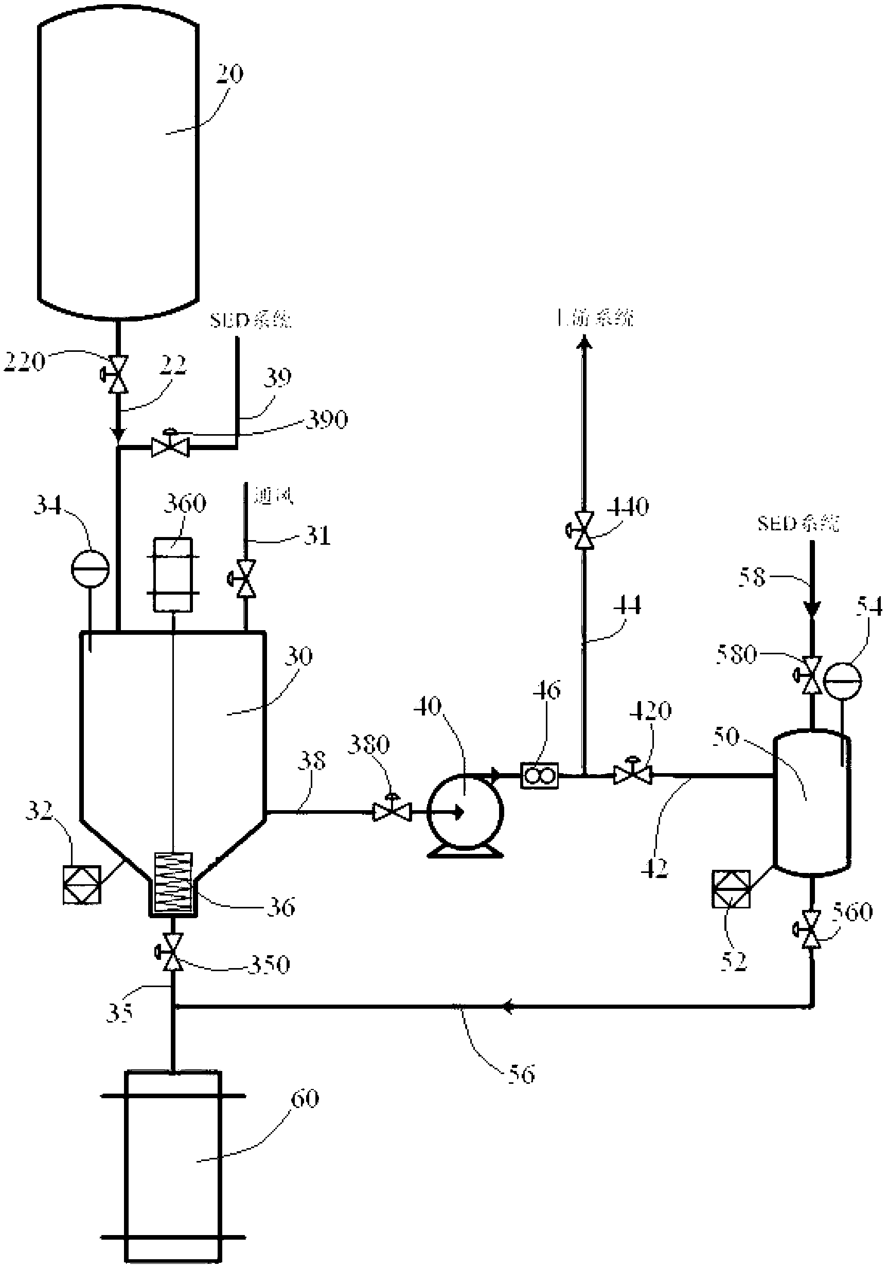 Radioactive waste resin metering system