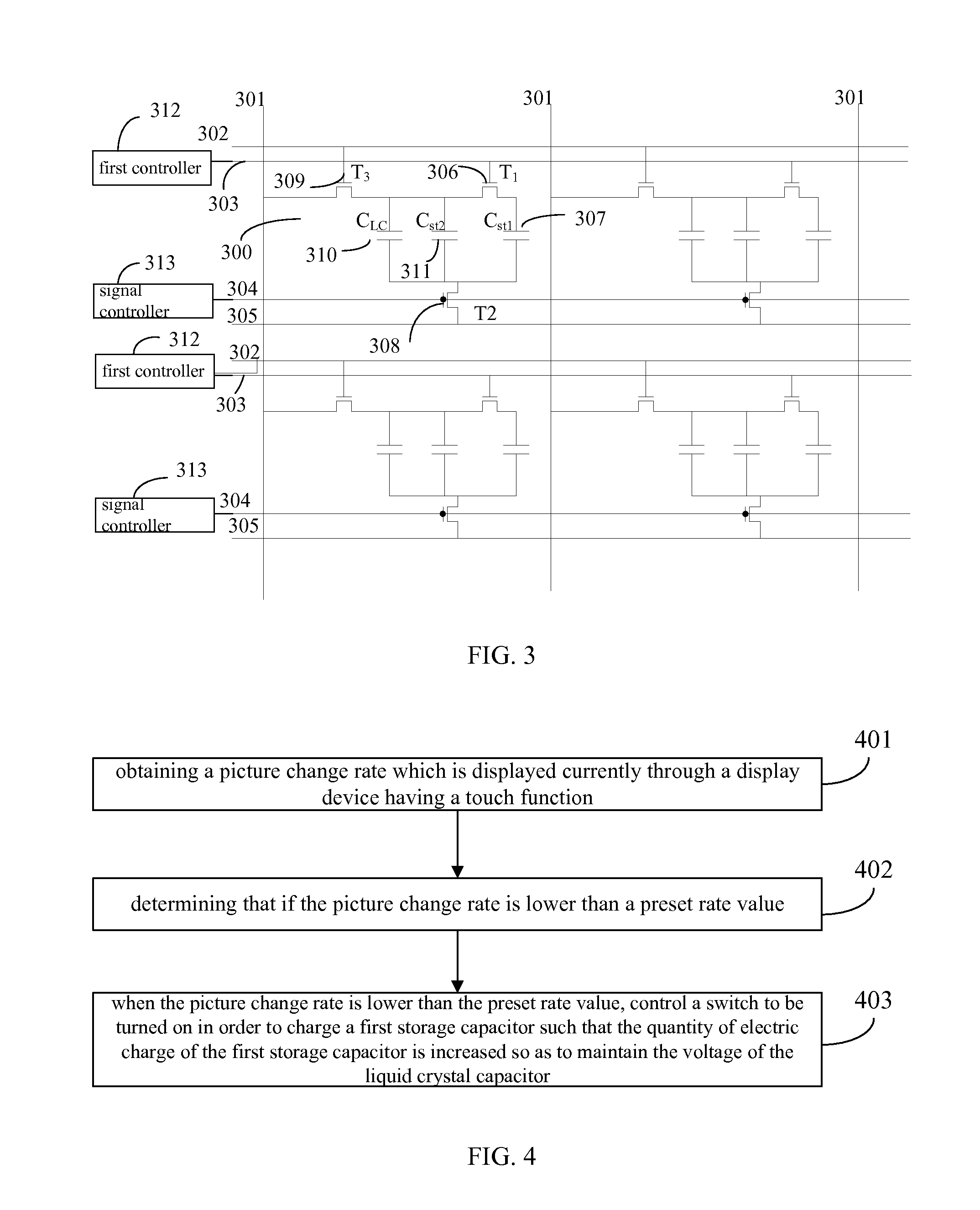 Display panel having touch function, display device, and control method for the same