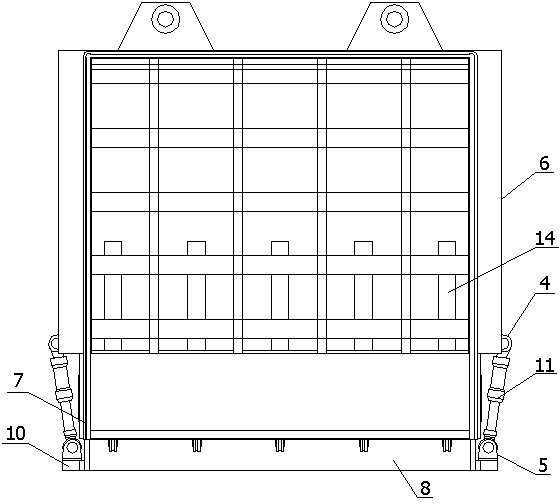 Active gate bottom-edge device with function of adjusting water column pressure