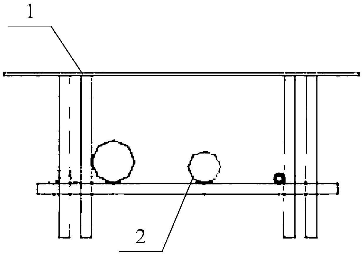 Underground pipeline protective construction method for subway construction