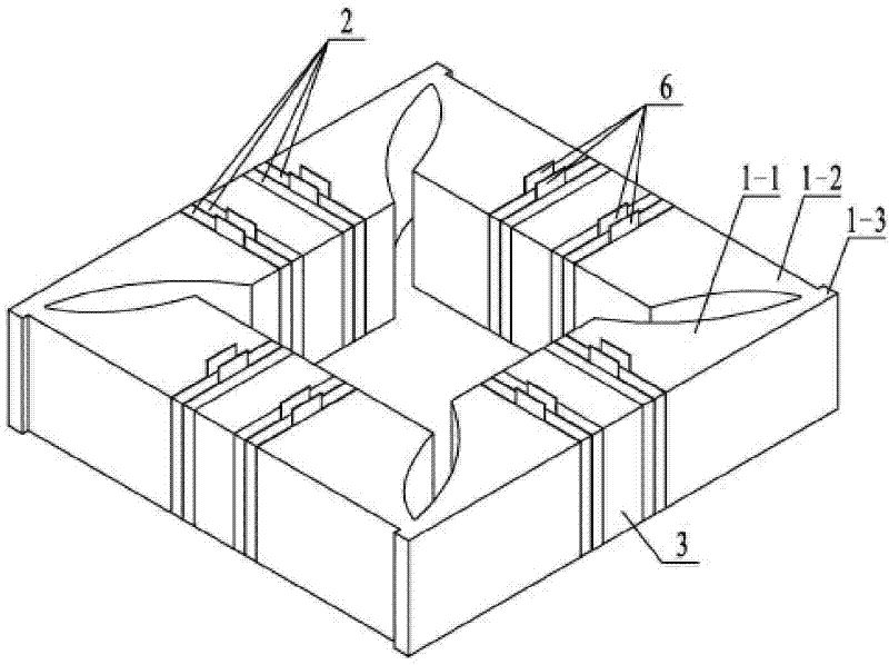 Rectangular four-pin linear ultrasonic motor vibrator