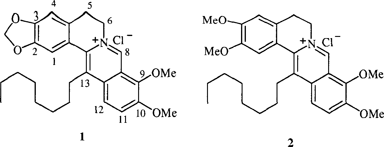 Novel 13-n-octylberberine derivative with antineoplastic action