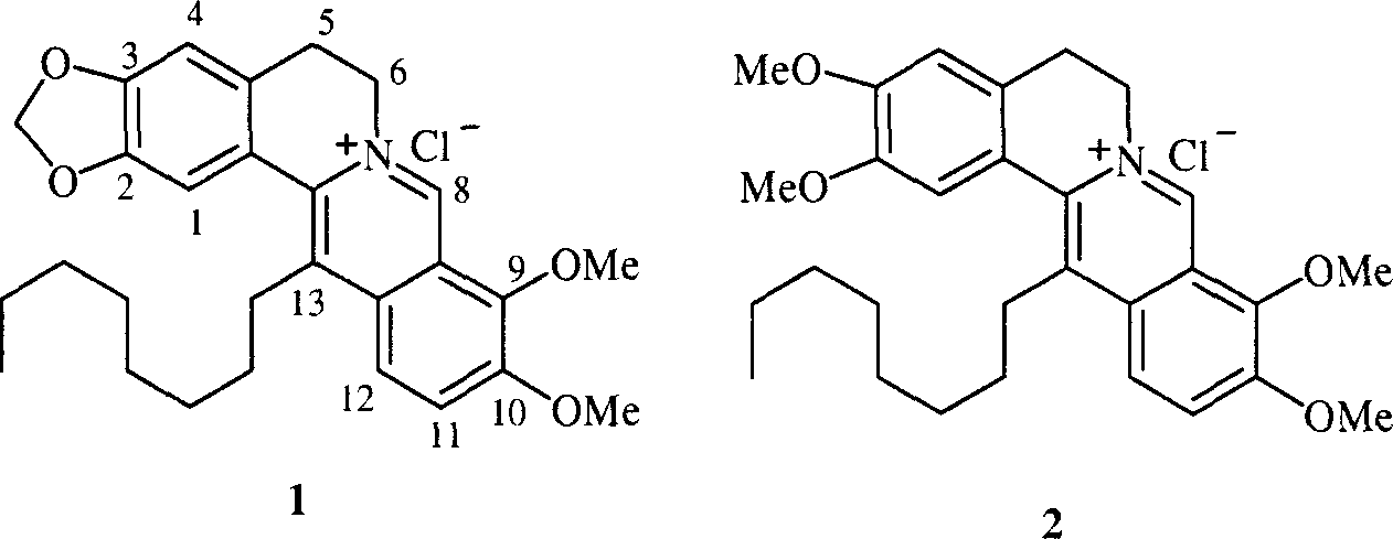 Novel 13-n-octylberberine derivative with antineoplastic action