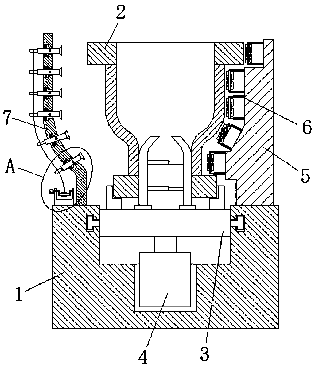 Hydraulic control valve body outer surface automatic spraying device