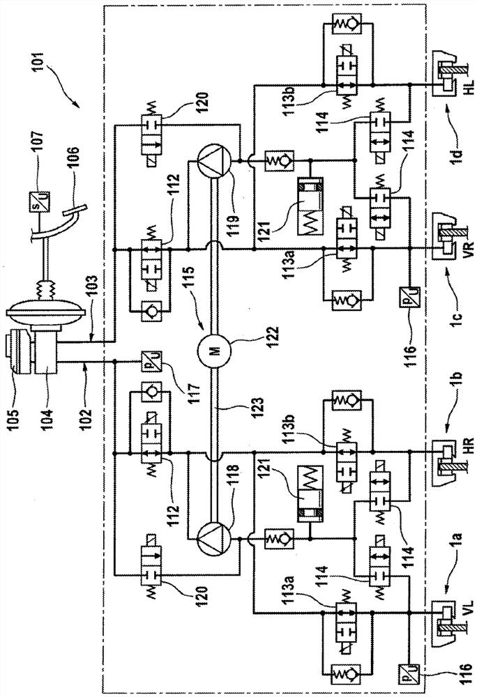 Method for obtaining a leak in a hydraulic brake system