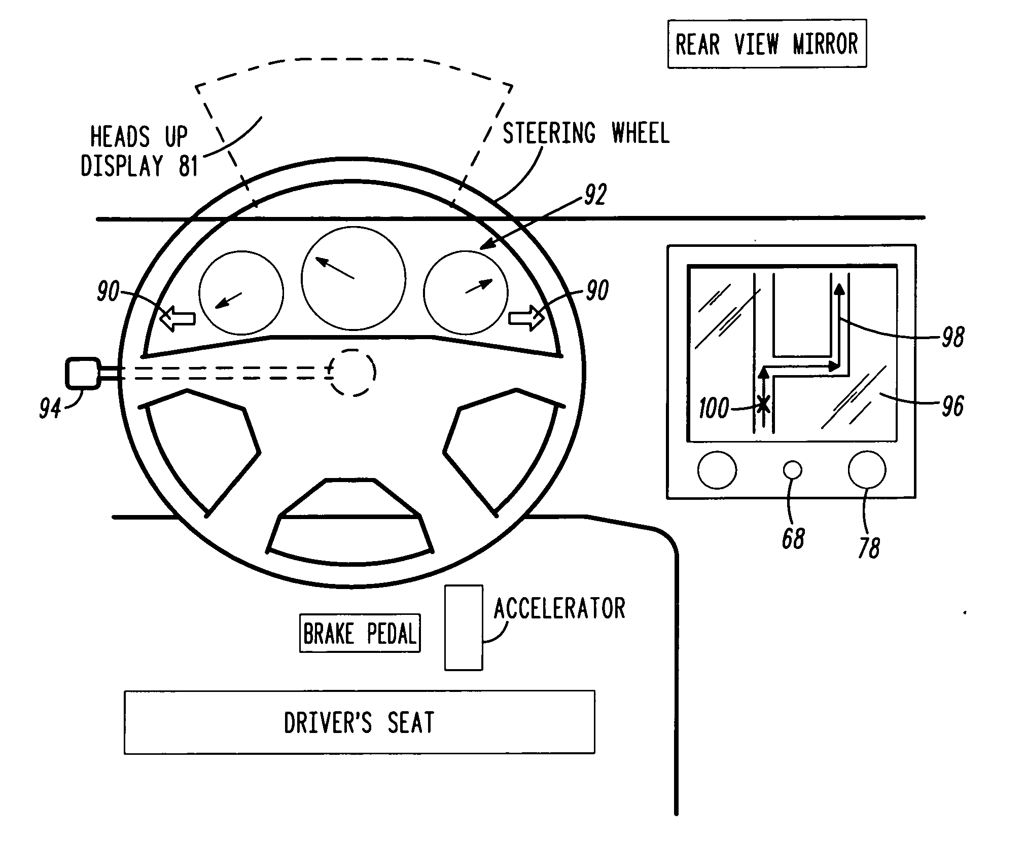 Vehicle navigation system turn indicator