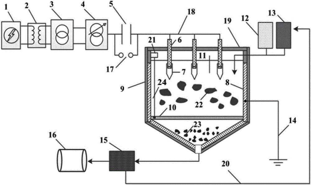 High-voltage electric pulse pretreatment method for intensifying leaching of difficult-to-treat gold ore