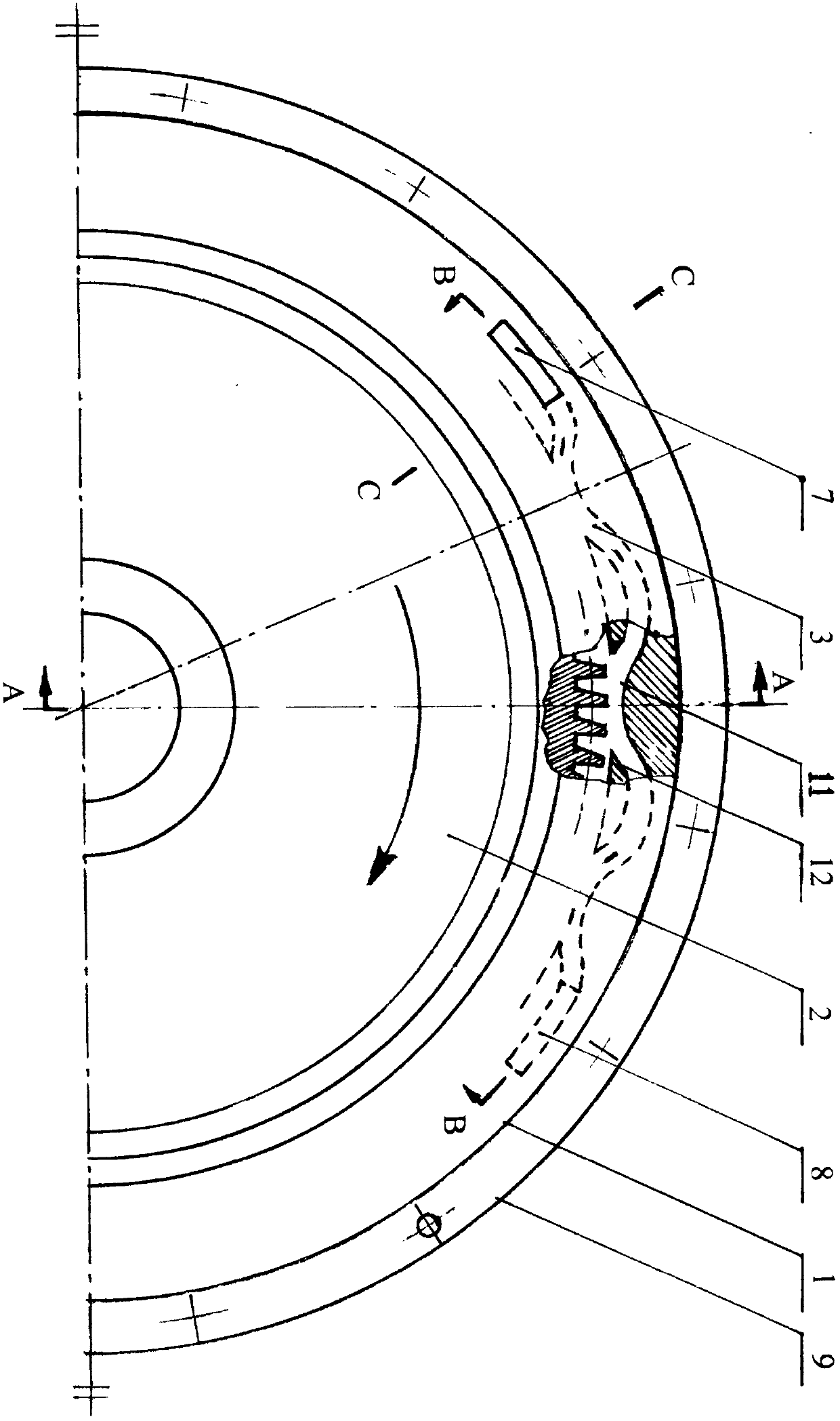 Centralized ejection vacuum pump