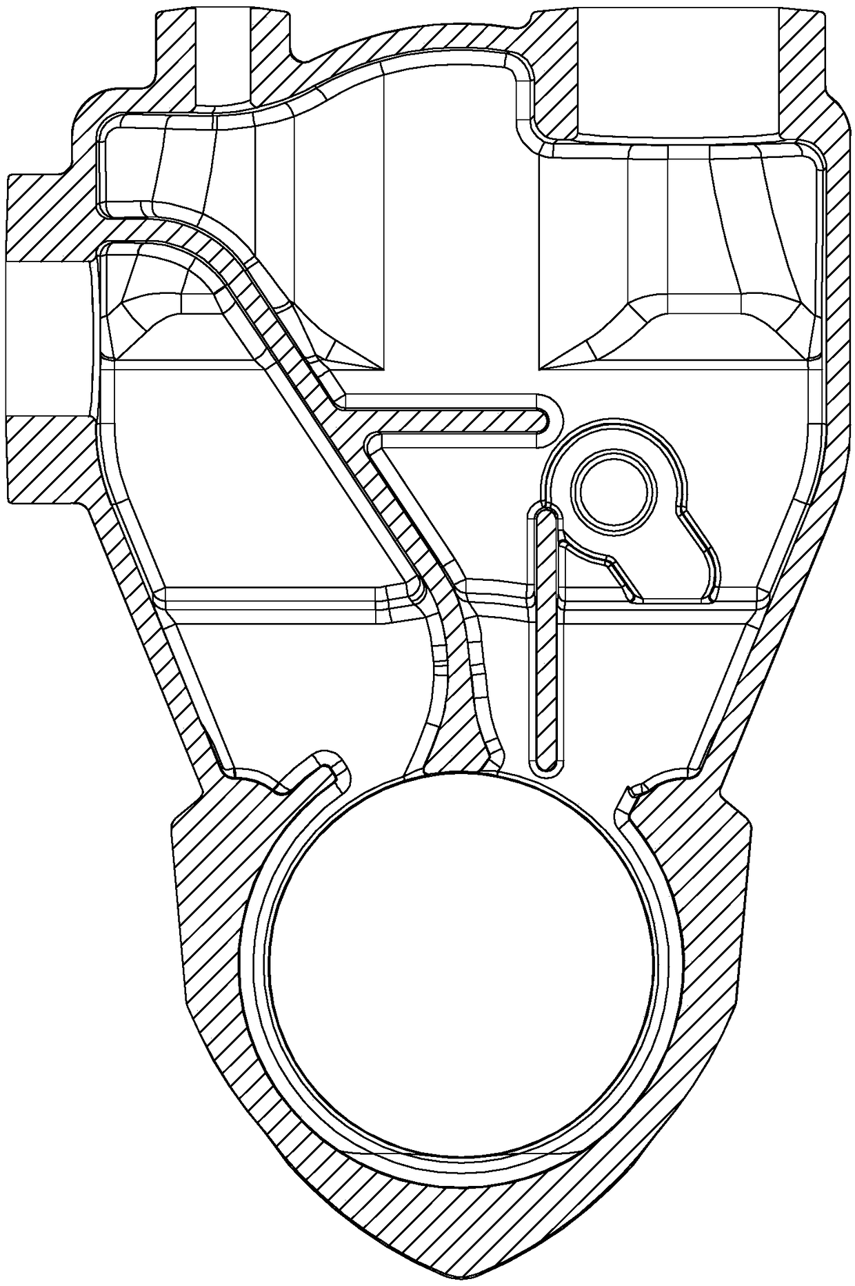 A pump body structure capable of improving fluid flow conditions in a vortex pump