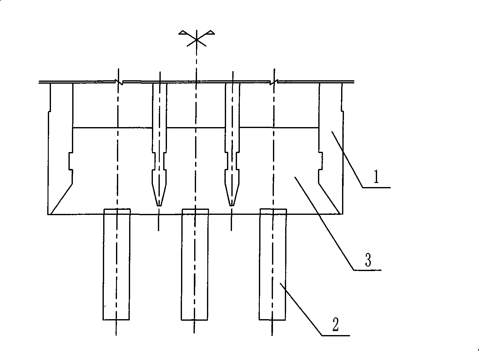 Anchor pile type well foundation and construction technique thereof