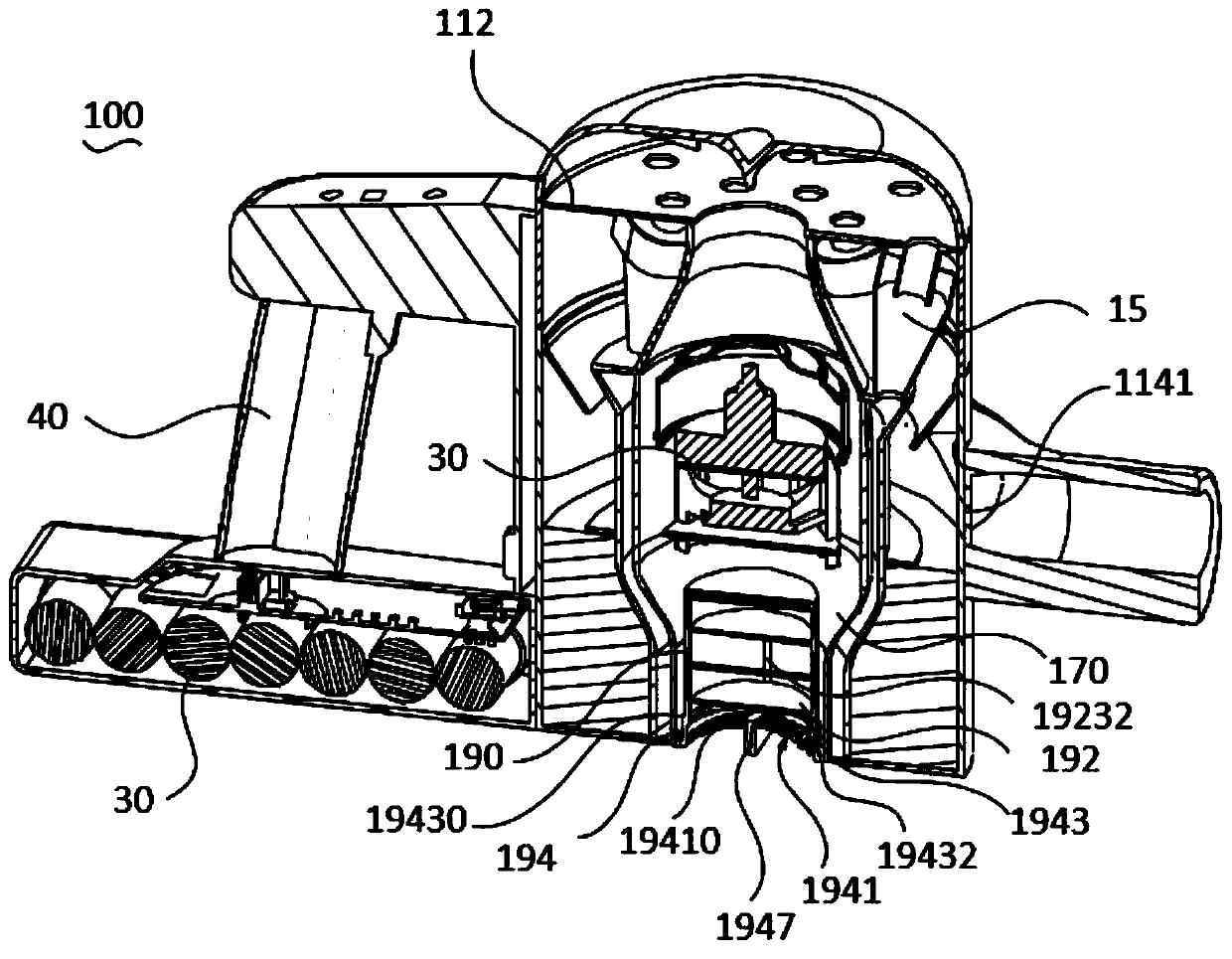 Dust collector and air outlet filtering part thereof