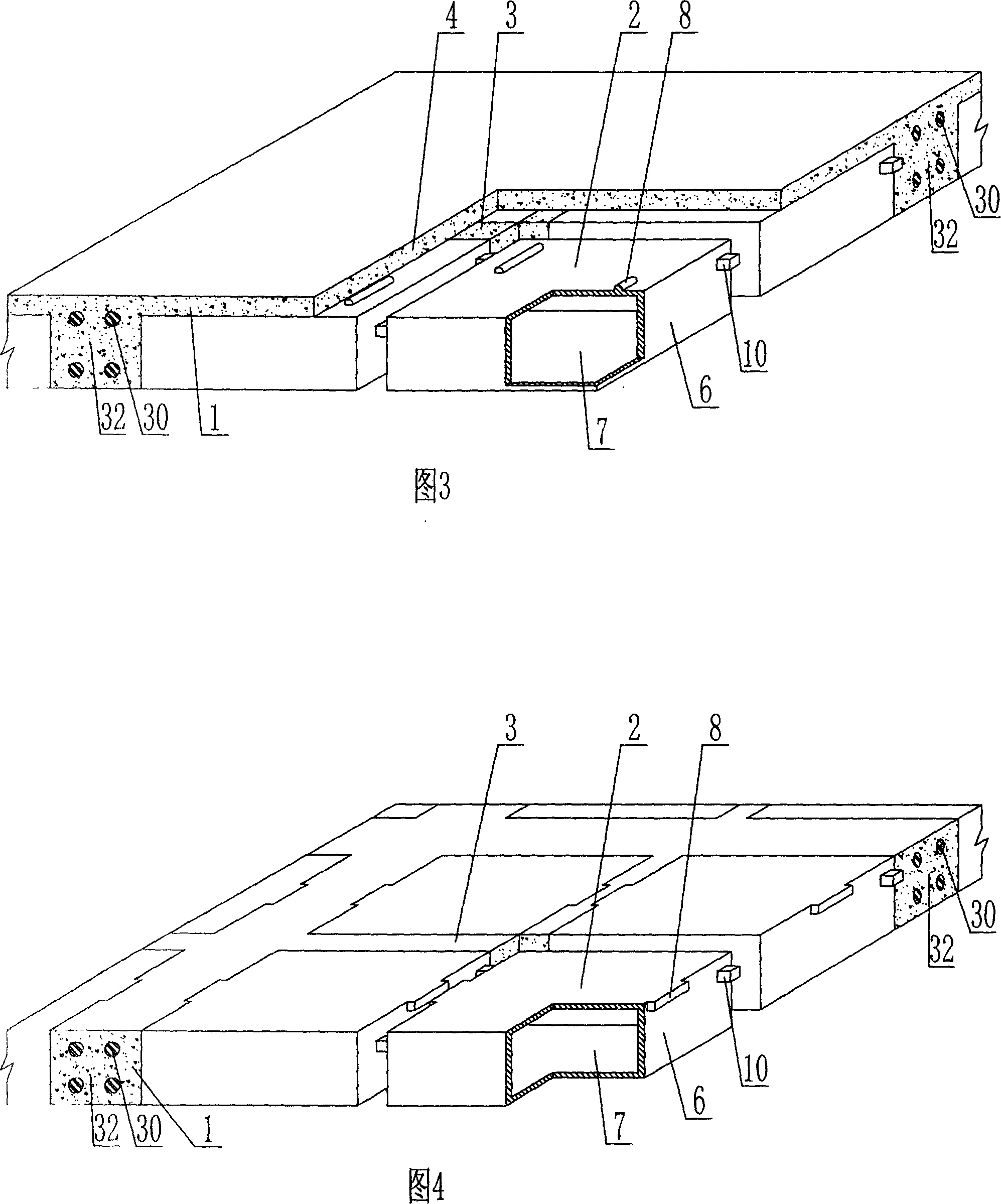 Cast-in-situ concrete hollow board