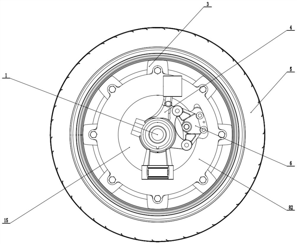 Symmetrical Arrangement of Disk Motor Differential Gear Train Composite Driven Automotive Hub Motor