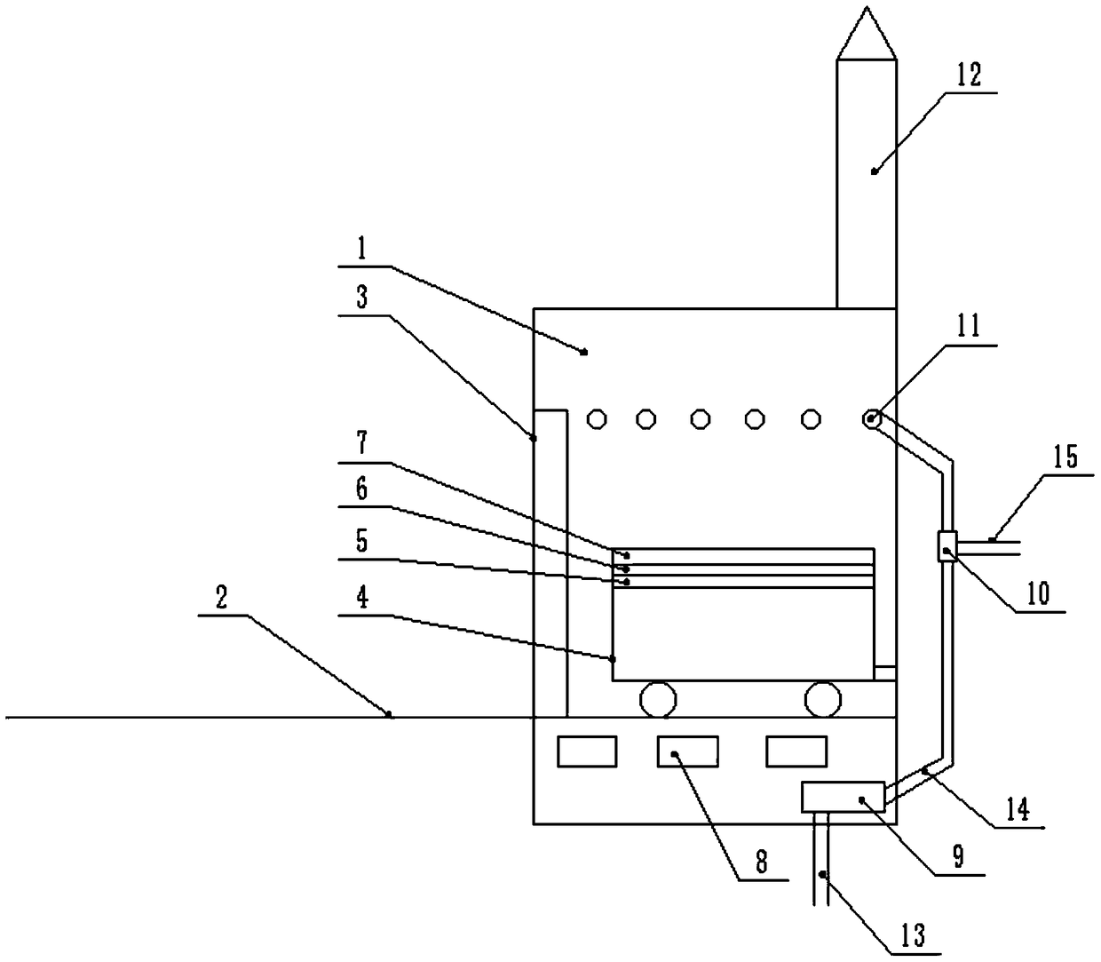 Natural gas heat treatment furnace