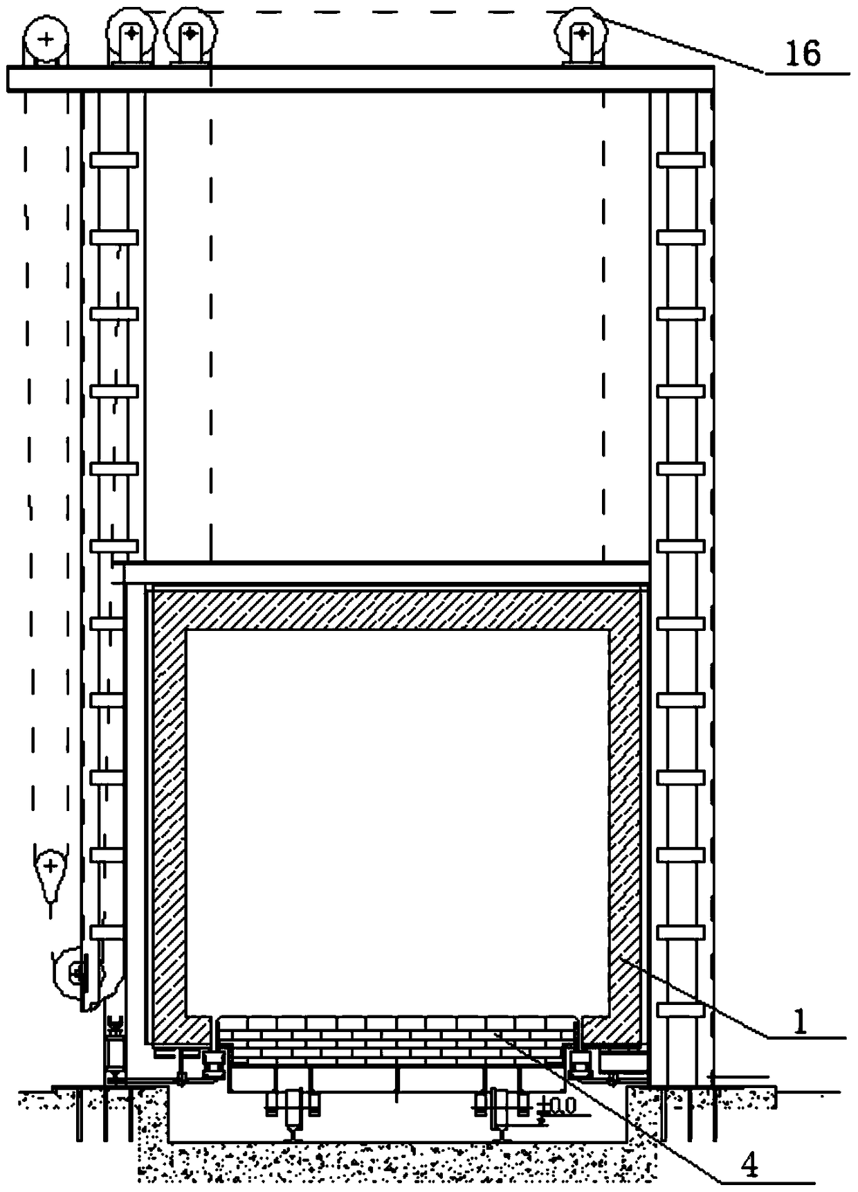 Natural gas heat treatment furnace