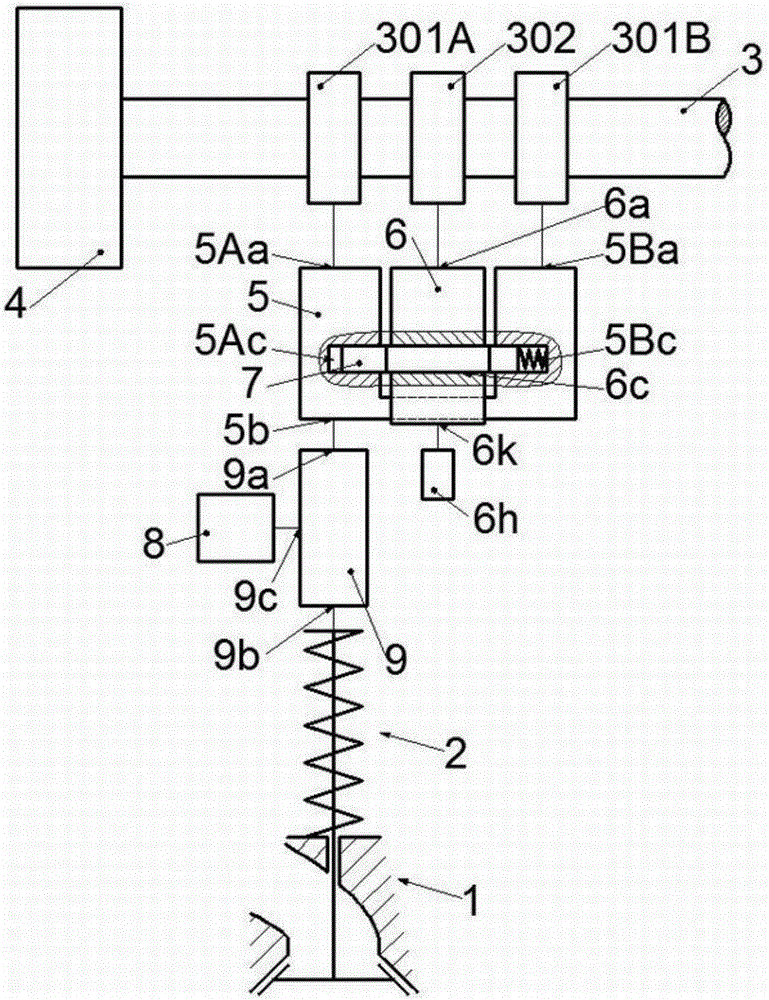 Intensive locking multi-mode four-bar type variable-valve driving system