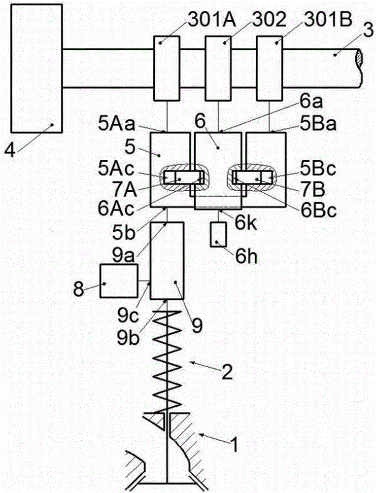 Intensive locking multi-mode four-bar type variable-valve driving system