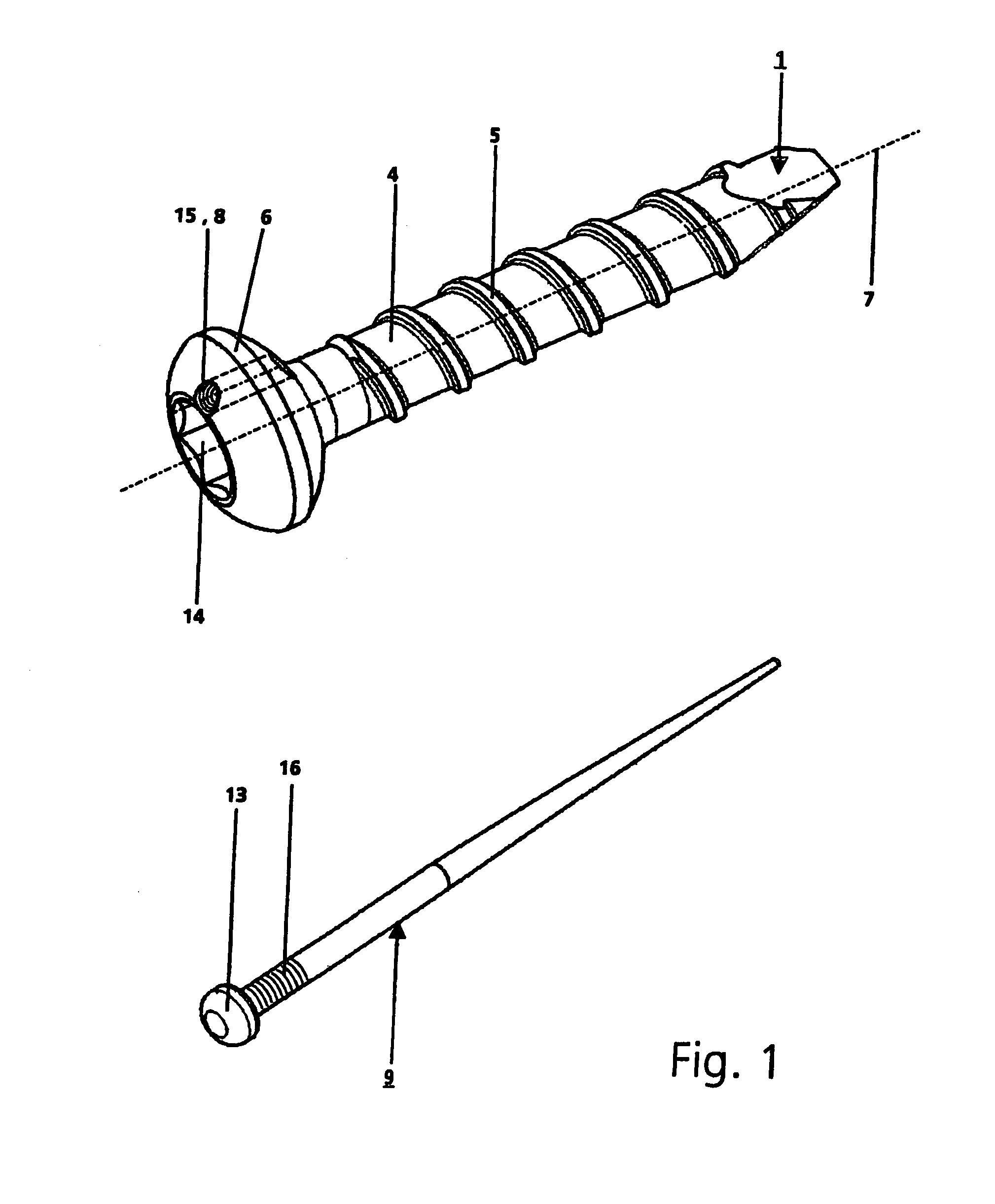 Locking screw for an intramedullary nail