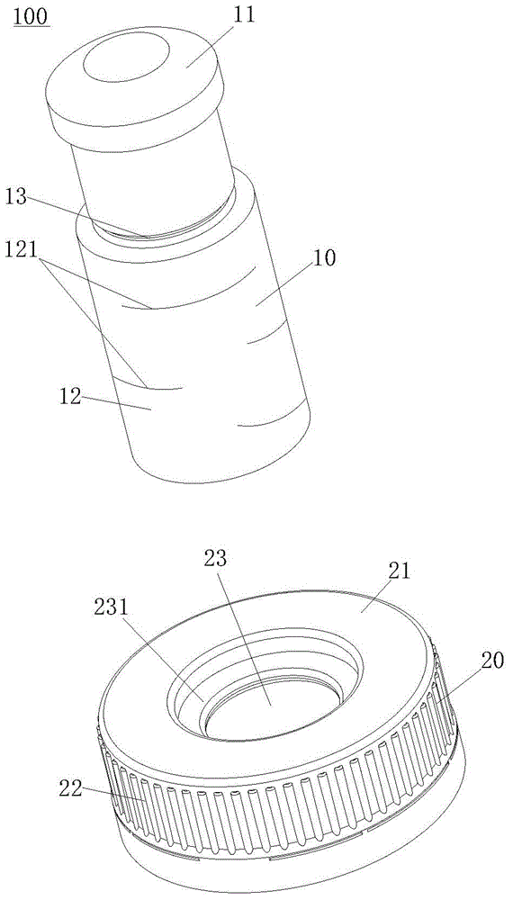 Bottle cap-type pulling suction nozzle cap with cuts