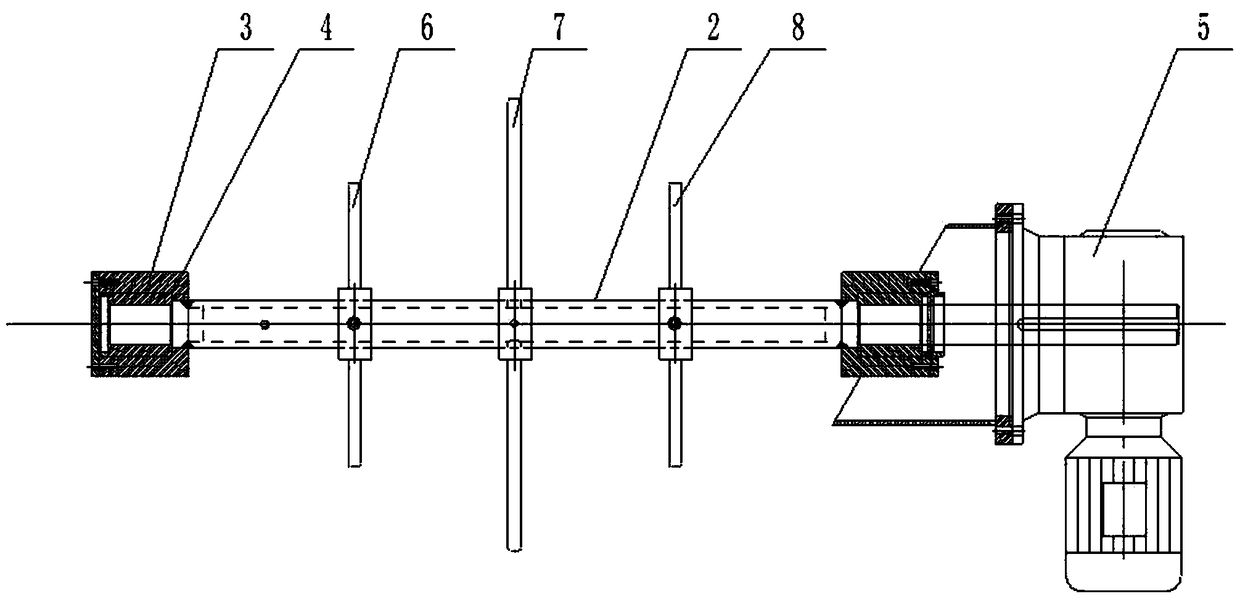 Automatic stirring and air blowing anti-bridging device