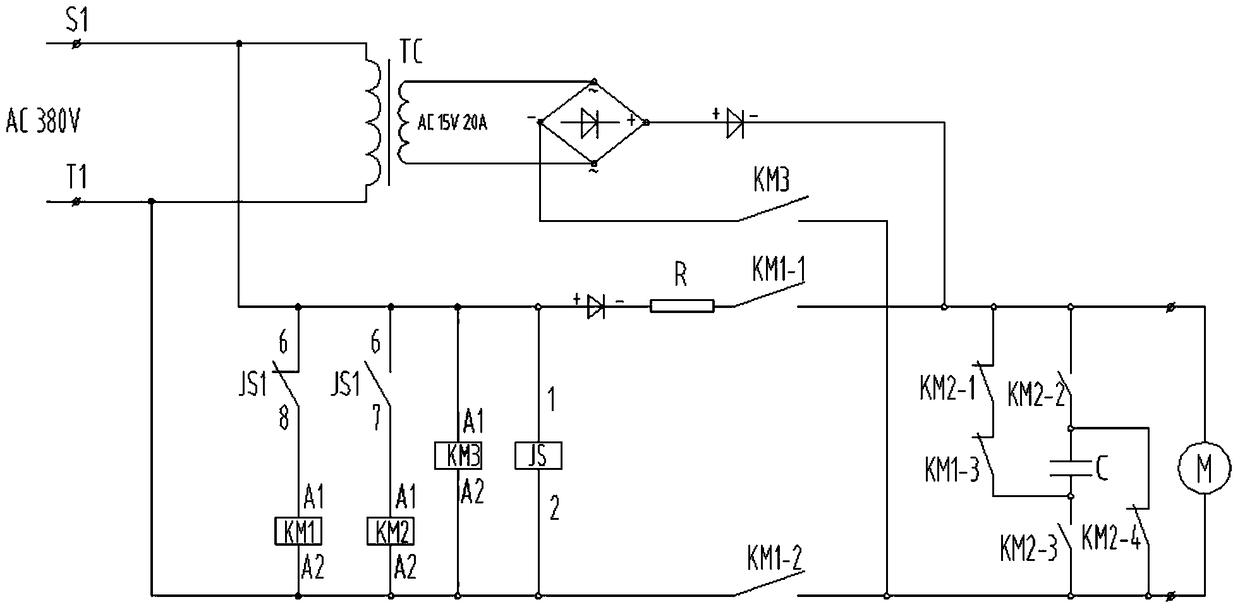 Disc brake braking circuit that can eliminate power-off residual magnetism delay