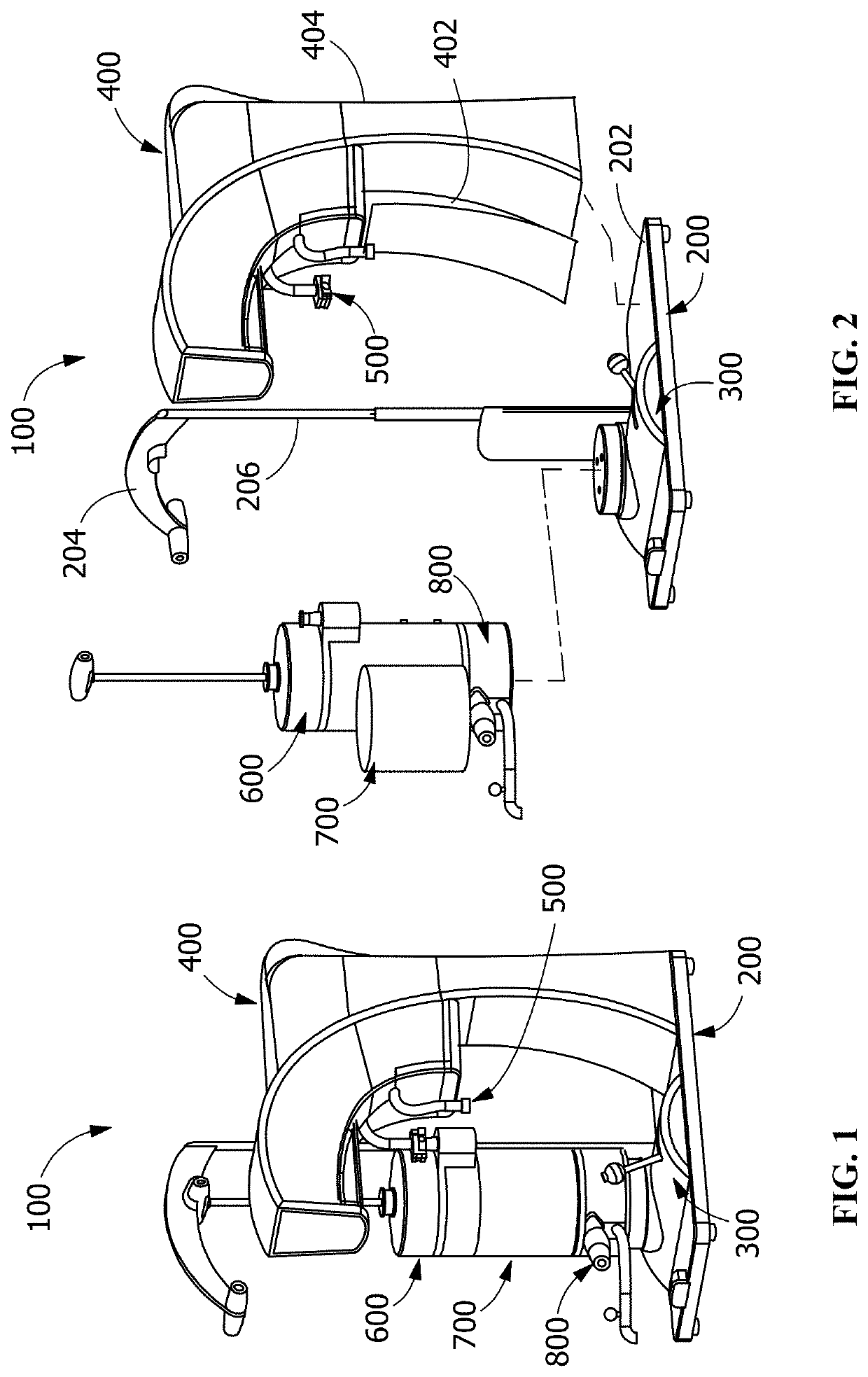 Commercial French press coffee brewing and dispensing system