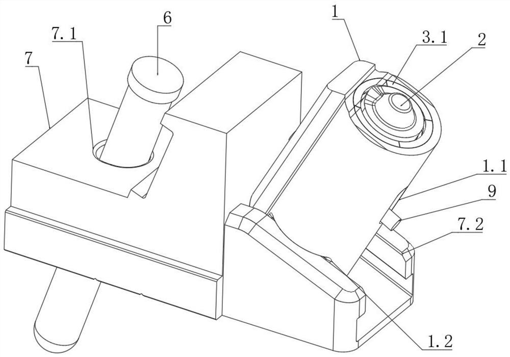 Full-circle inverted buckle demolding sliding block structure