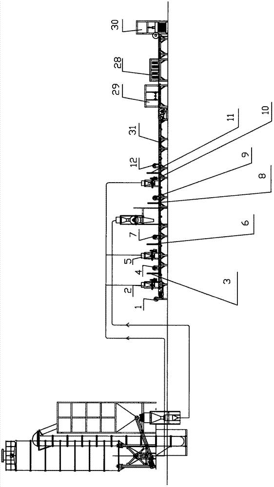 Production line and production method of heat preservation and non-disassembling formwork