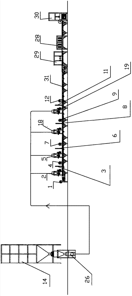 Production line and production method of heat preservation and non-disassembling formwork