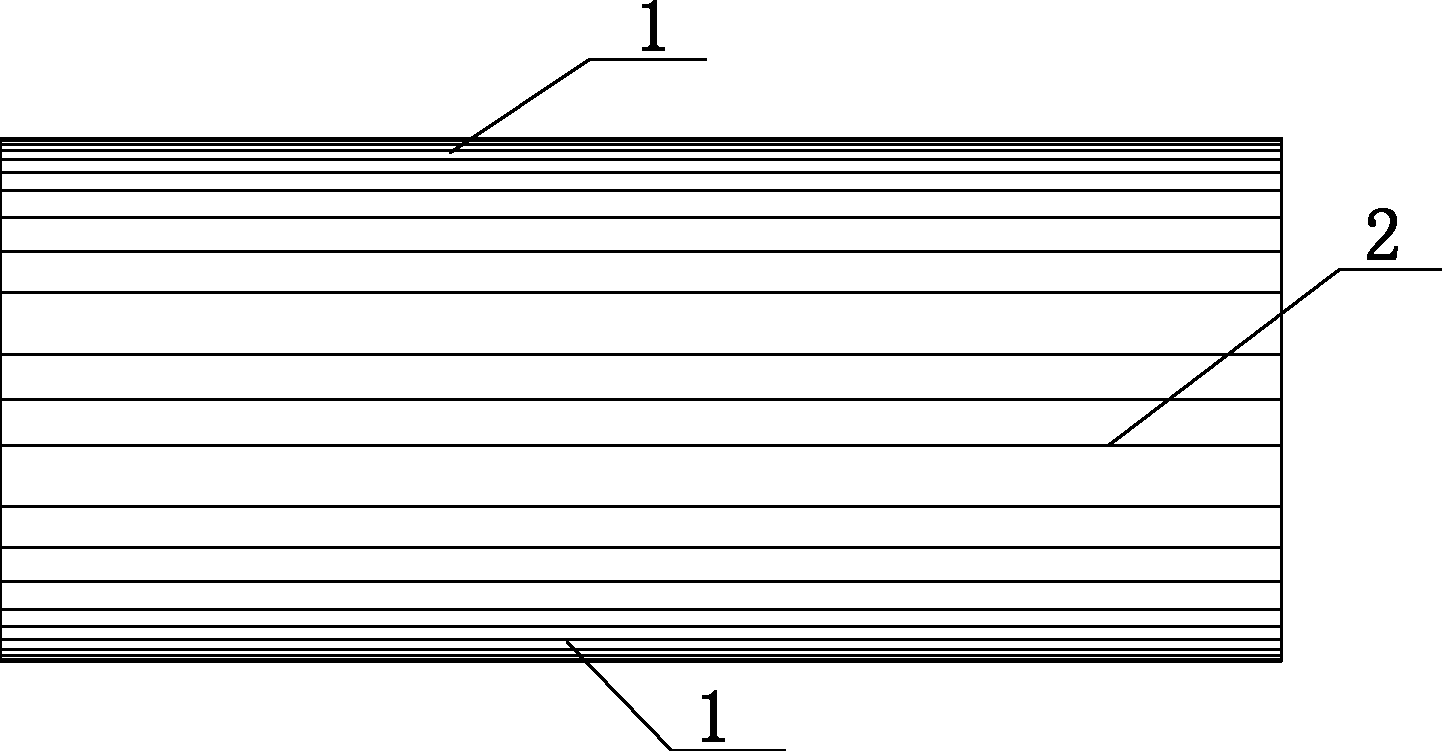 Fast-growing wood surface reinforcing manufacturing method and sections manufactured thereby