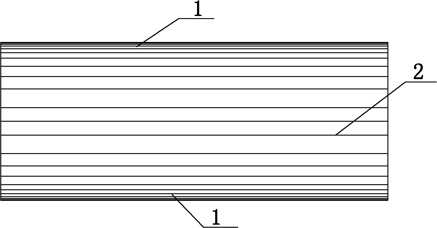 Fast-growing wood surface reinforcing manufacturing method and sections manufactured thereby