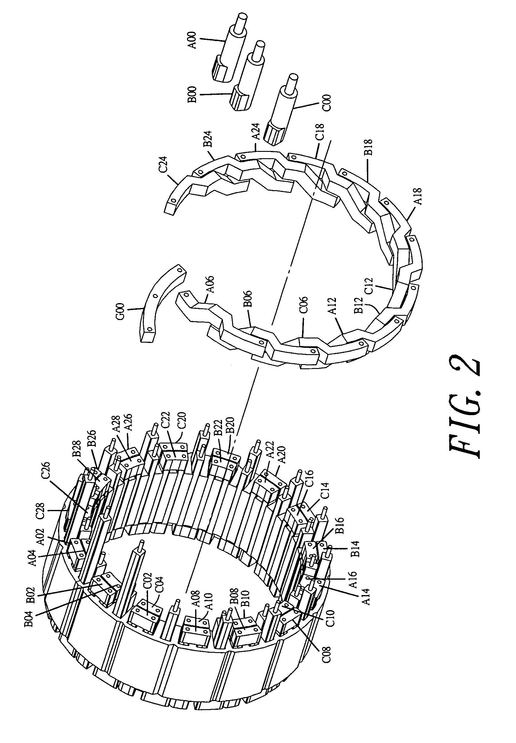 Stator winding structure of a motor or a generator