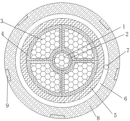 Light-emitting intrinsic safety coaxial composite low-voltage cable for environment-friendly smart power grid and preparation method of light-emitting intrinsic safety coaxial composite low-voltage cable