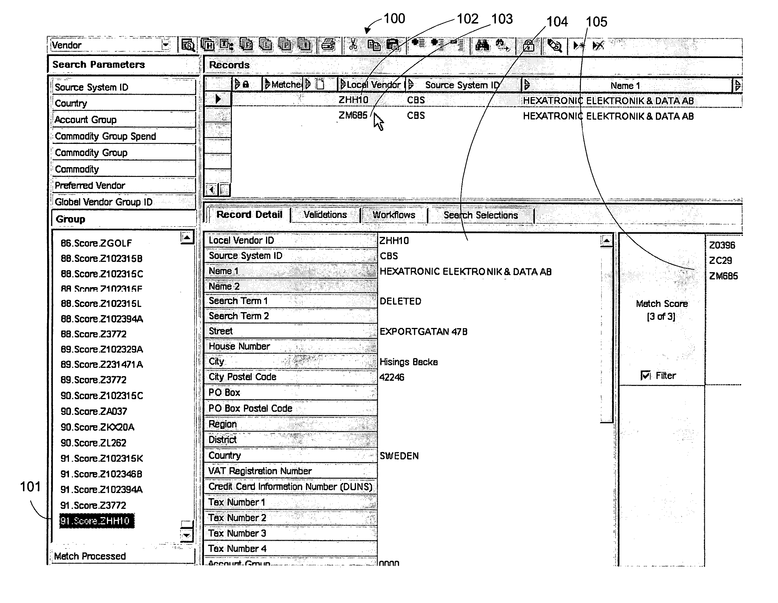 System and method for performing configurable matching of similar data in a data repository