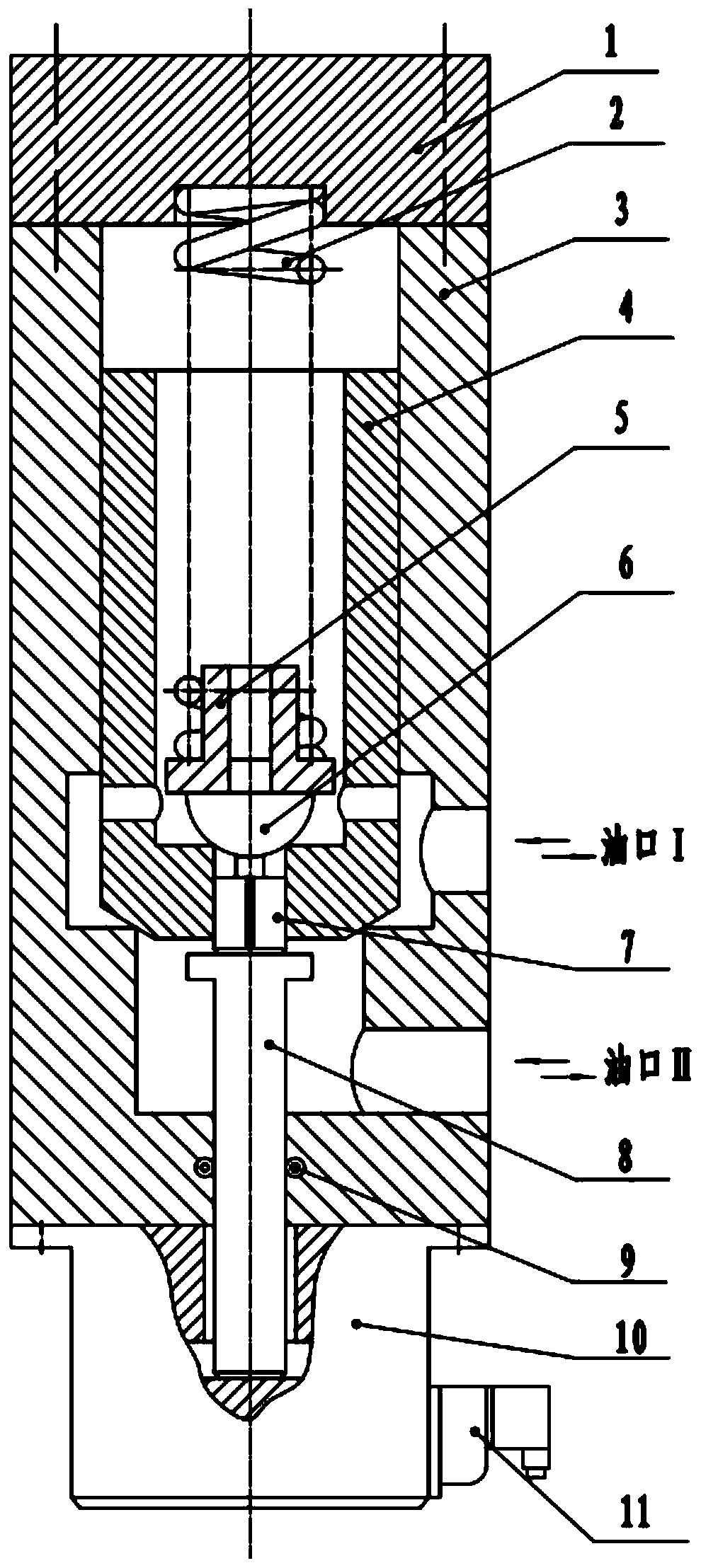 Combined electric-control high-pressure one-way valve