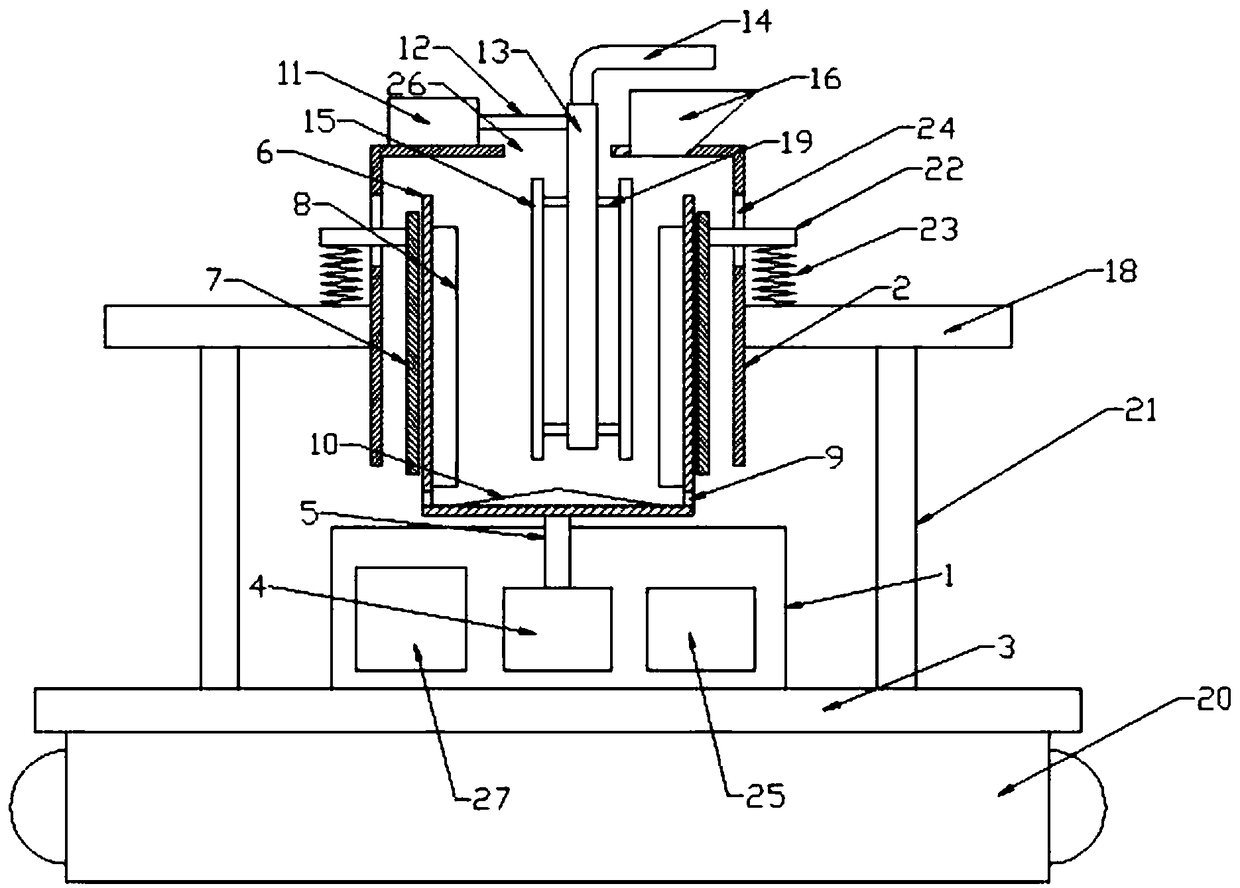 Feed mixing and feeding device for fish breeding