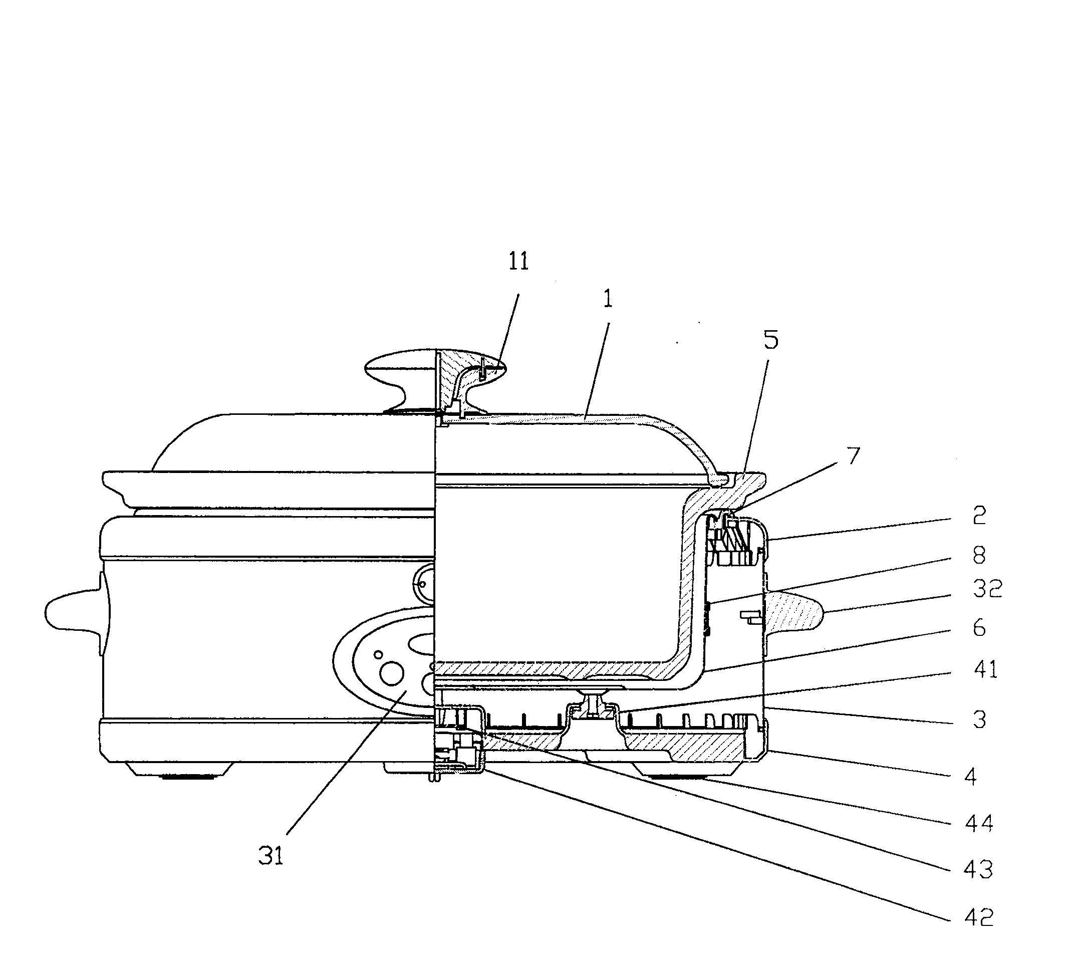 Stewpot with slow fire