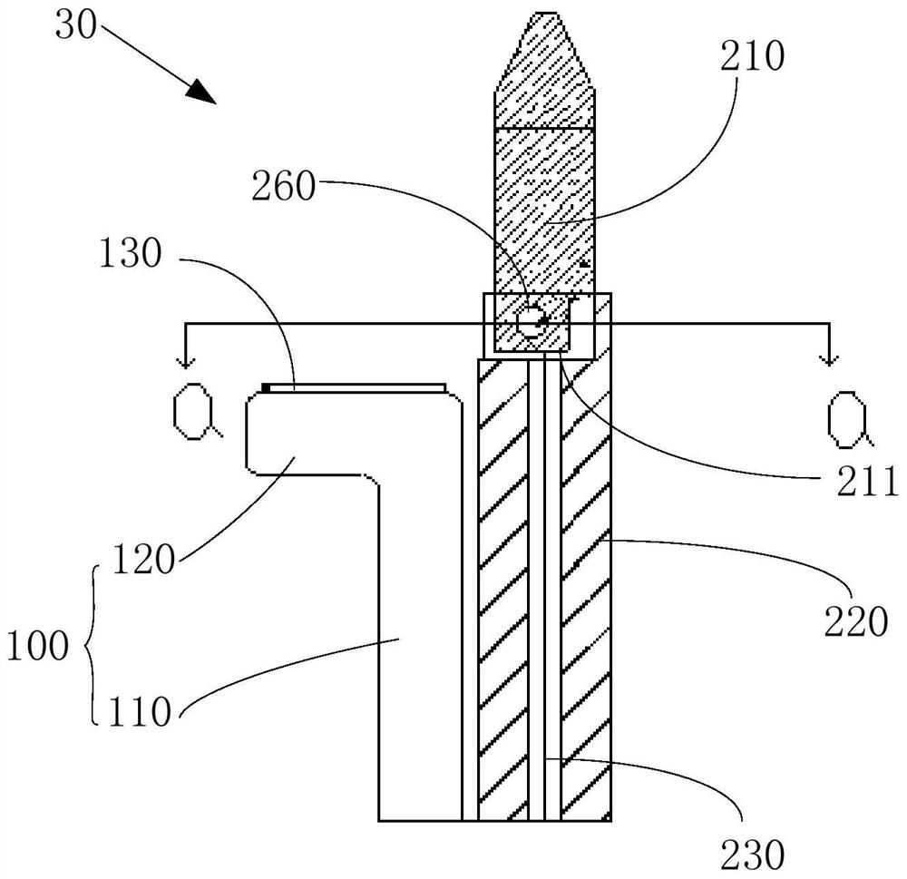 A fixed structure and display brightness detection device