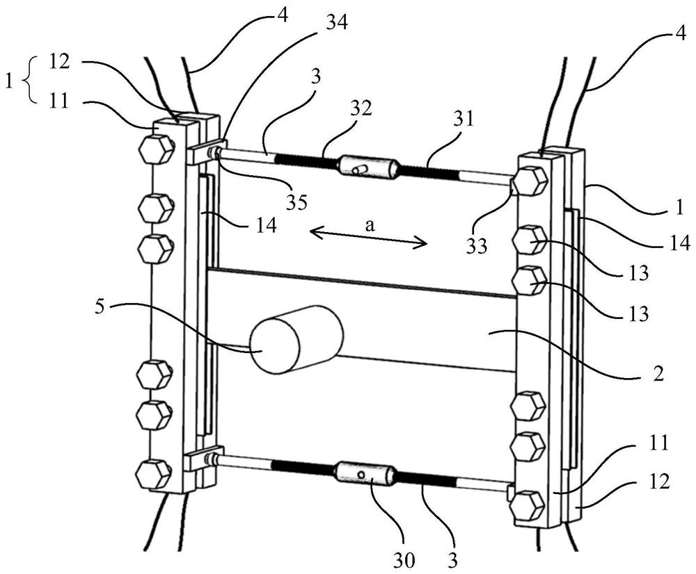 Impact test system and test piece fixing device thereof