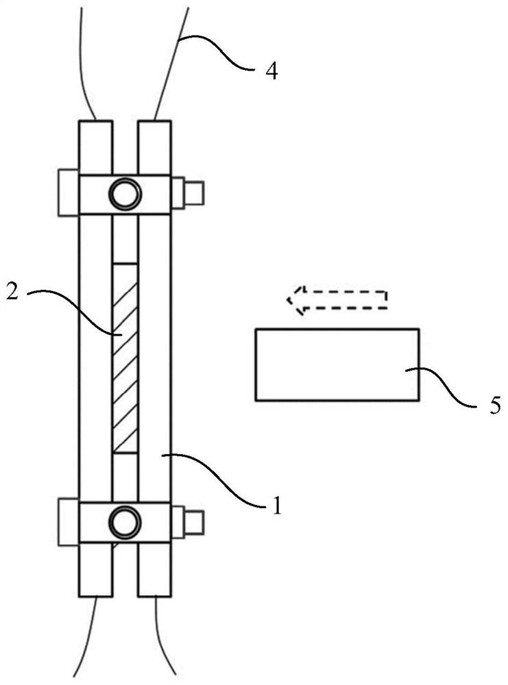 Impact test system and test piece fixing device thereof