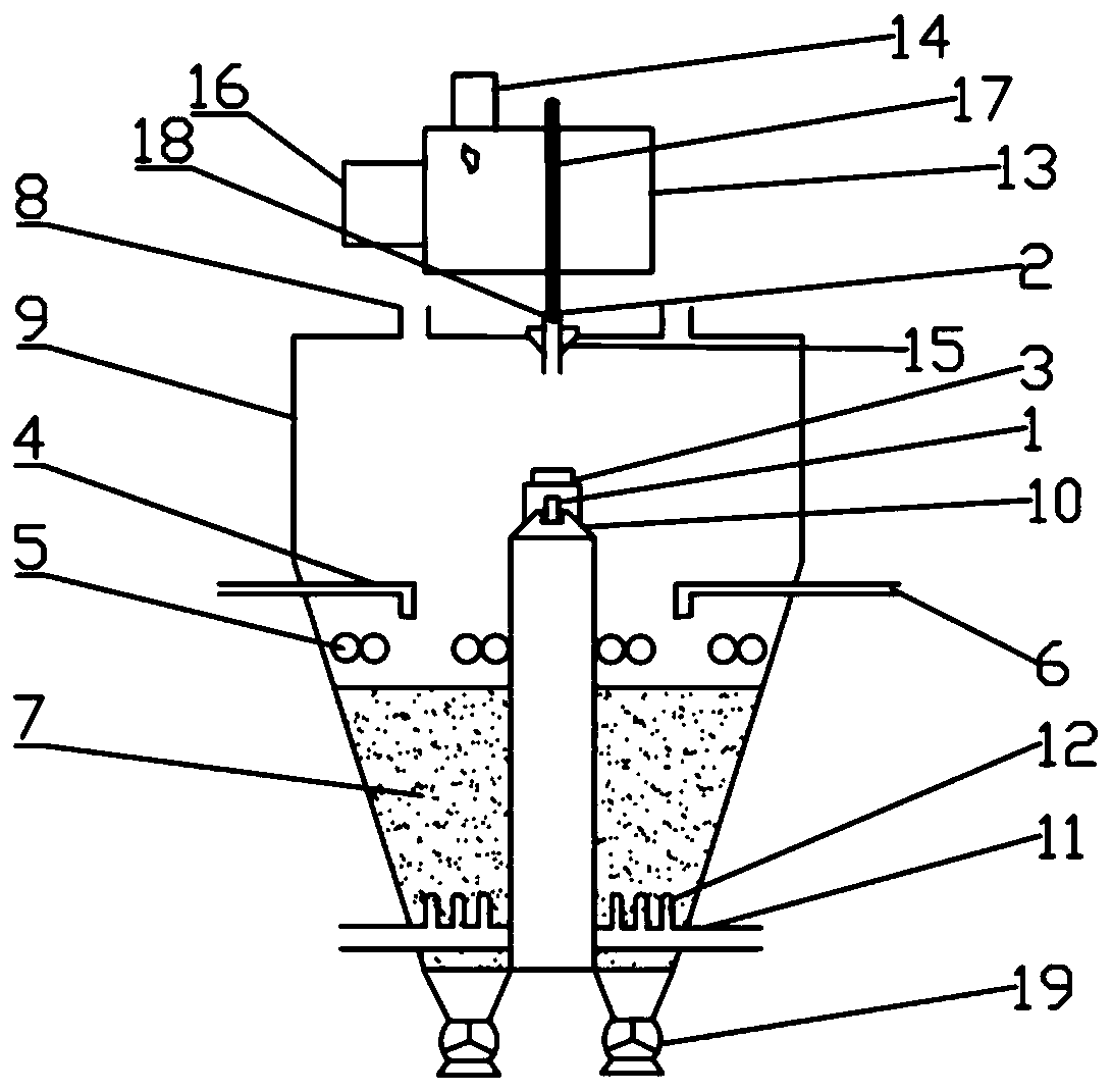 Liquid slag dry granulating and waste heat recovery device with slag wool crushing function and operation method of device