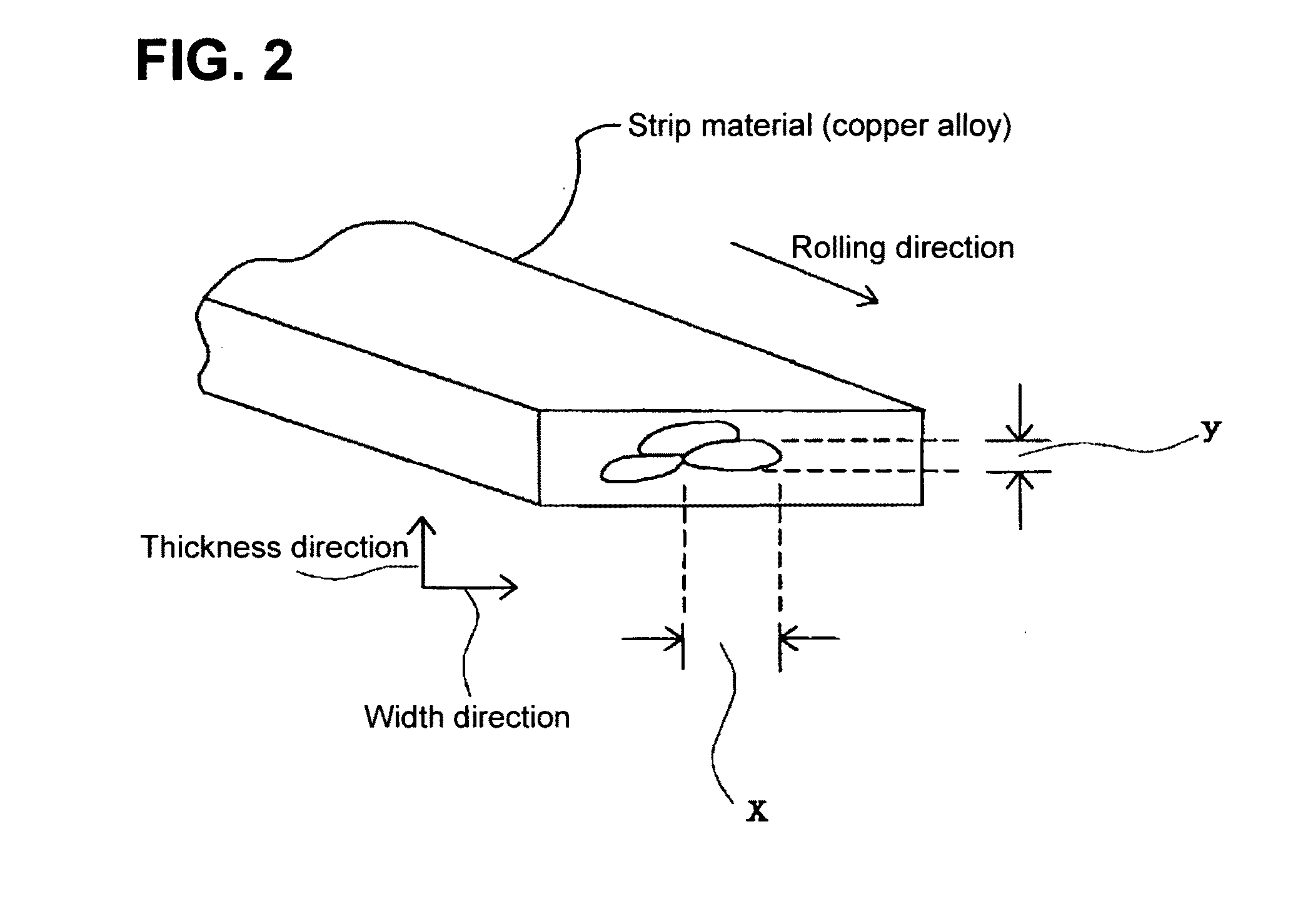 Copper alloy strip material for electrical/electronic equipment and process for producing the same