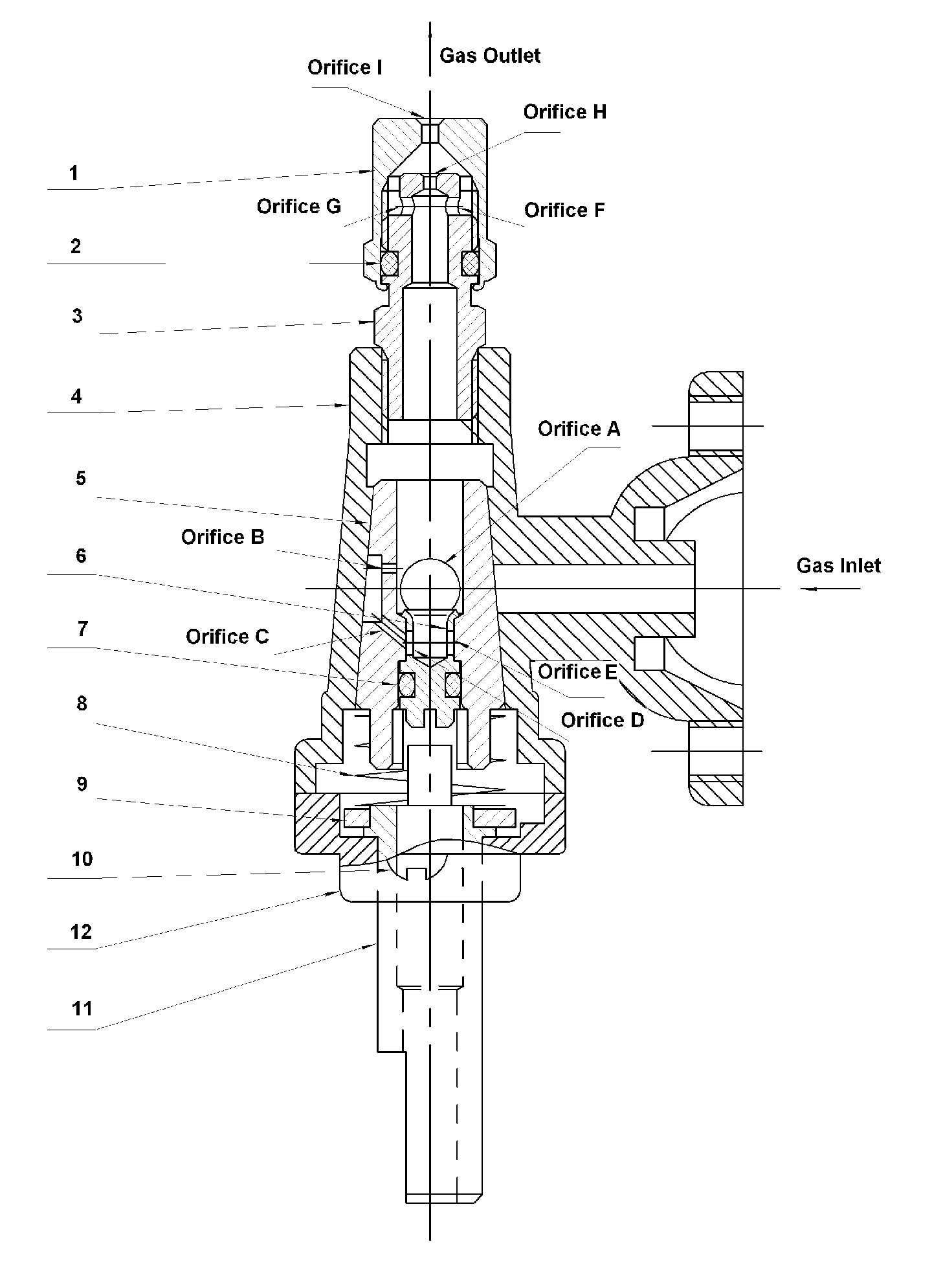 Manual gas valve with natural/lp gas conversion capability