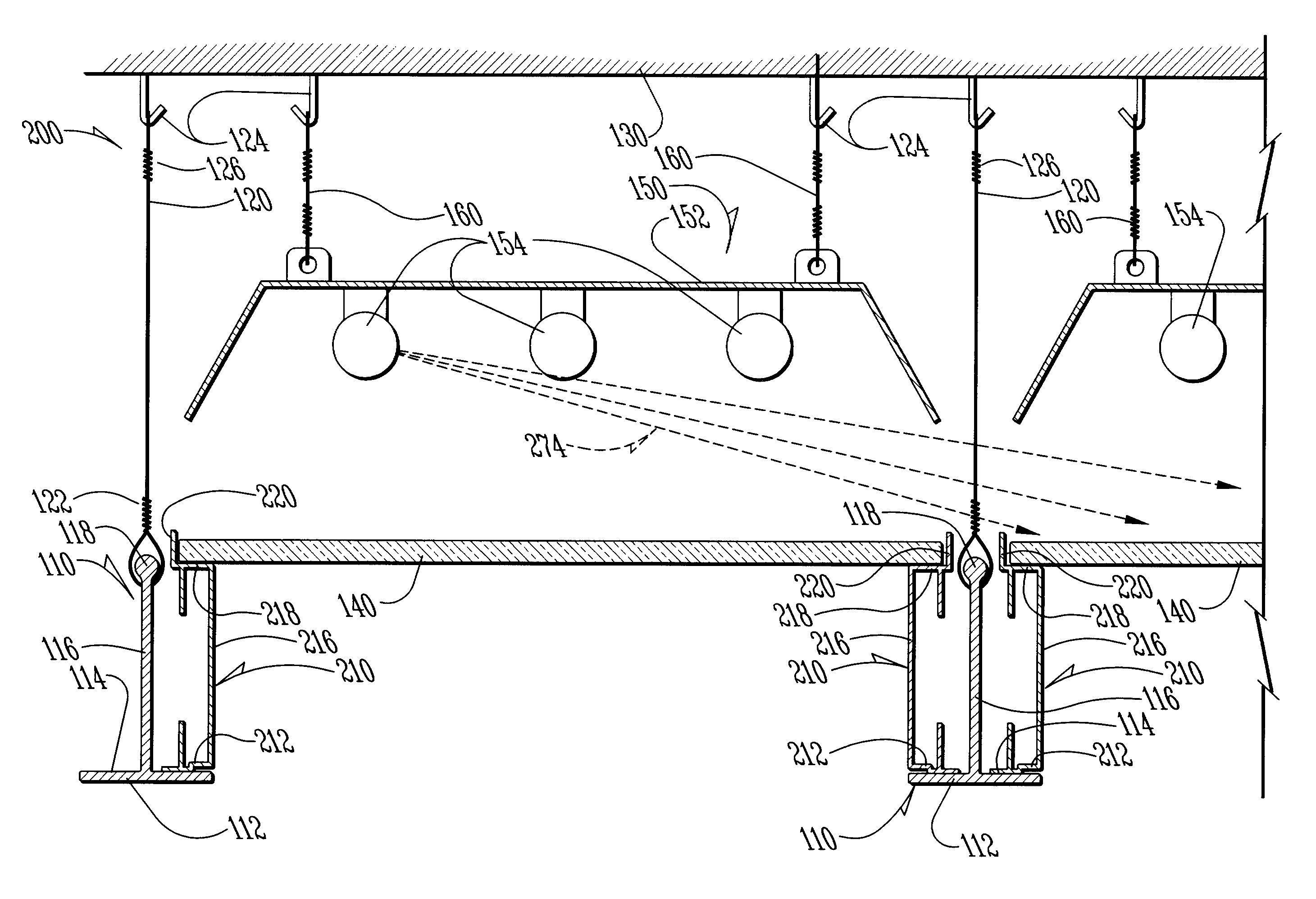 Method and system for creating an illusion of a skylight