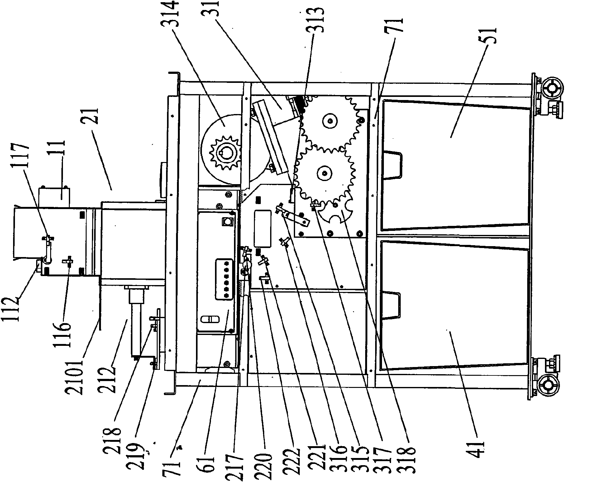 Automatic processing device of flattened waste bottles and cans and device thereof